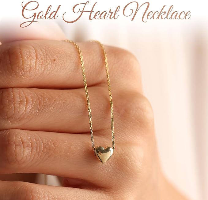 GlamRays Gold Heart Necklace for Women