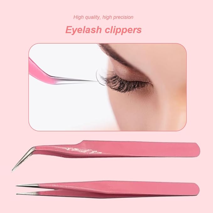 Professoinal Eyelash Tweezers Set