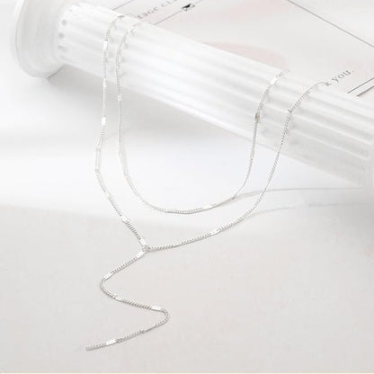 Silver Y-Design Necklace For Women