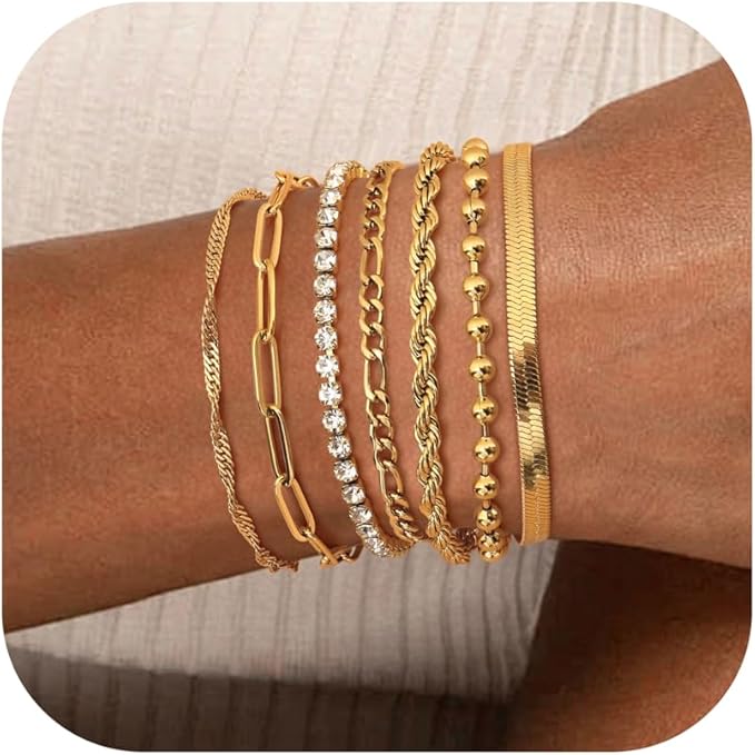 Adramata Women Bracelet Set Gold