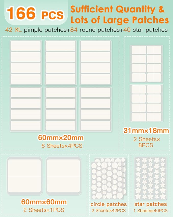166-Piece Pimple Patch Set