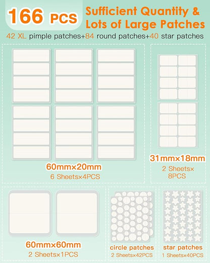 166-Piece Pimple Patch Set