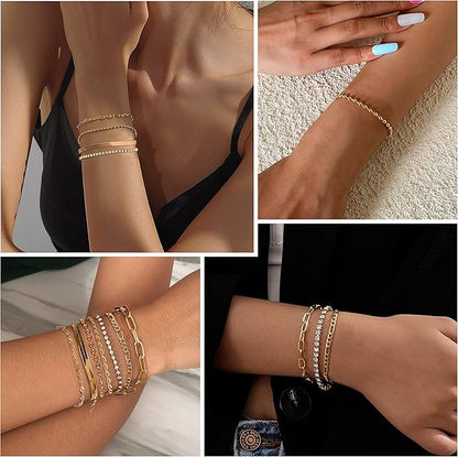 Adramata Women Bracelet Set Gold