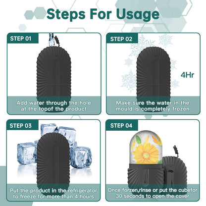 Glow & Ease Ice Roller & Gua Sha Set – Depuff, Sculpt & Glow Naturally